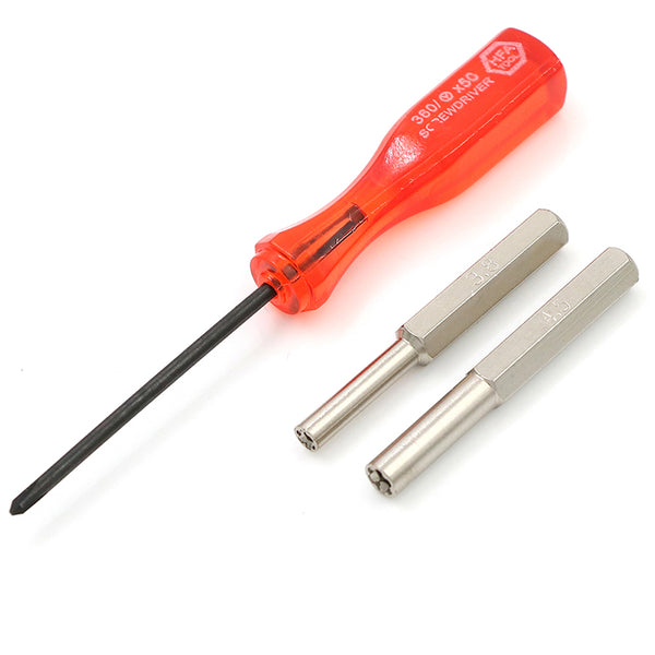 1 Set 3.8mm + 4.5mm + Triwing Security Screwdriver Bit Set For NES SNES N64 Game Boy Wii Screw Driver Repair Tools