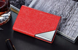 Business ID Credit Card Holder For Women Men Fashion Brand Metal Aluminum Card Wallet Case PU Leather Tarjetero Porte Carte