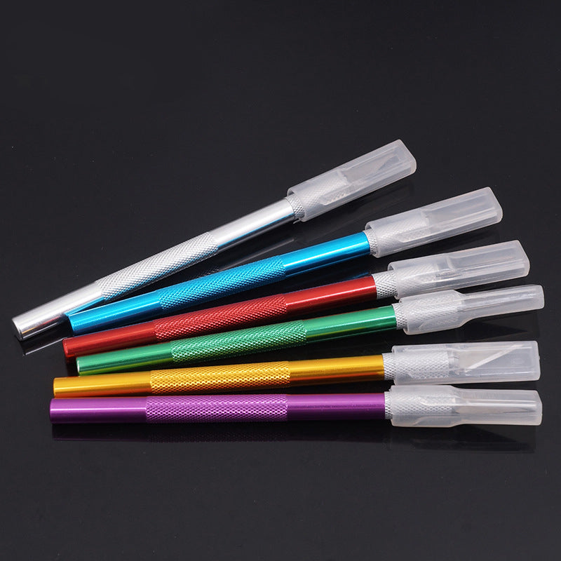 1Set 6 Blades Engraving Craft knives Non-slip Metal Scalpel Hand Tool Set Cutter Carving Multi Knife Repairing Tools Secondary image