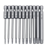 11pcs 12pcs Security Bit Set Tamper Proof Screwdriver Drill Bit Screw Driver Bits Torx Flat Head 1/4"  Hex Driver Bits