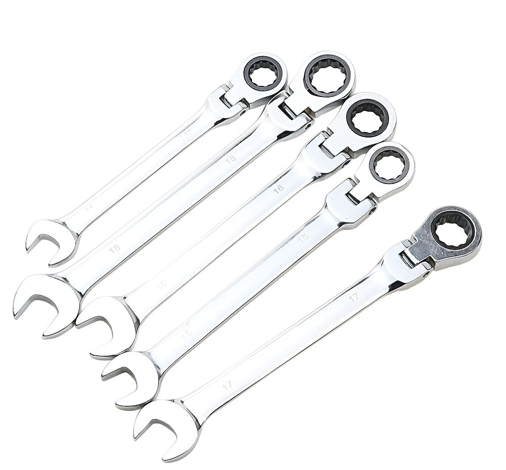 Ratchet Combination Metric Wrench Set Fine Tooth Gear Ring Torque And Socket Wrench Set Nut Tools For Repair A Set Of Wrench Main image