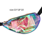 New Fanny Pack Multi-function Steam Punk Leg Fashion  Chest Bag Reflective Laser Shoulder Bag Women's Belt Waist Bag Pochete