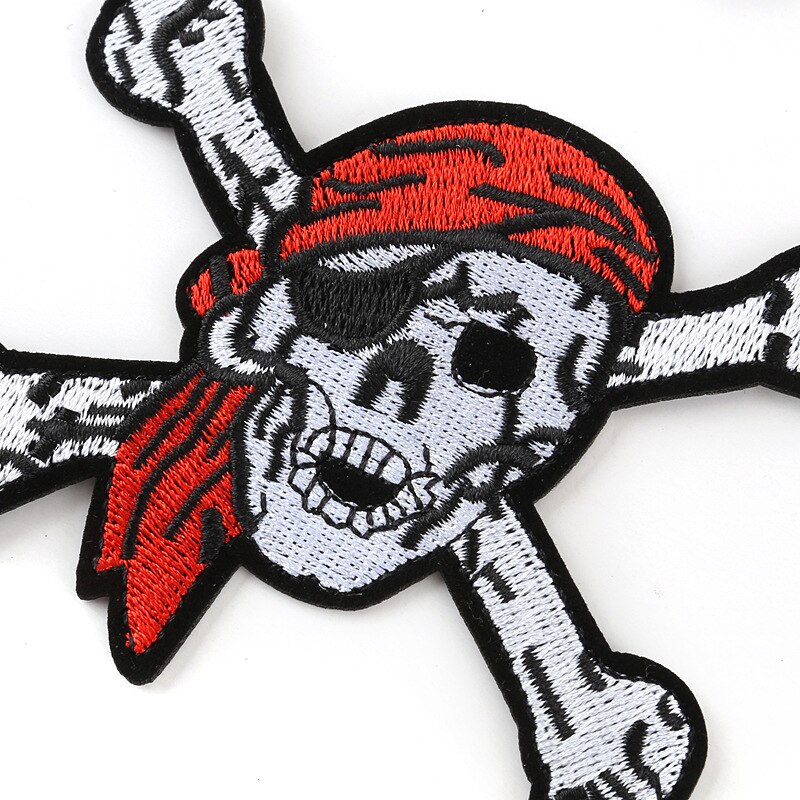 16 Pcs Mixed Iron On and Sew-On Patches For Clothing Embroidery Patch Skull Fabric Badge Stickers For Clothes Jeans Decoration Main image