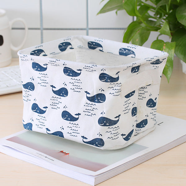DIY Desktop Storage Basket Sundries Underwear Toy Storage Box Cosmetic Book Organizer Stationery Container Laundry Basket