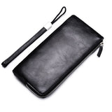 Men's Leather Wallet Classic Long Style Card Holder Male Purse Quality Zipper Large Capacity Brand Luxury Phone Wallet carteira