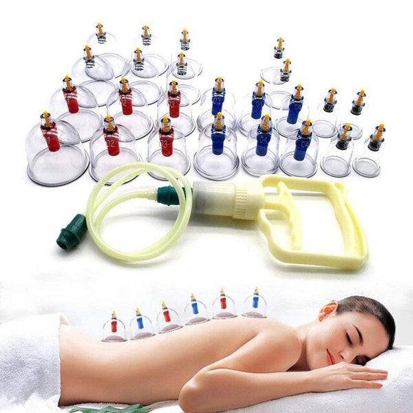 Vacuum Cupping Device Suction Cups Medical Sucker Magnetic Treatment Apparatus Banks Body Massage Cans 12/24pcs/set