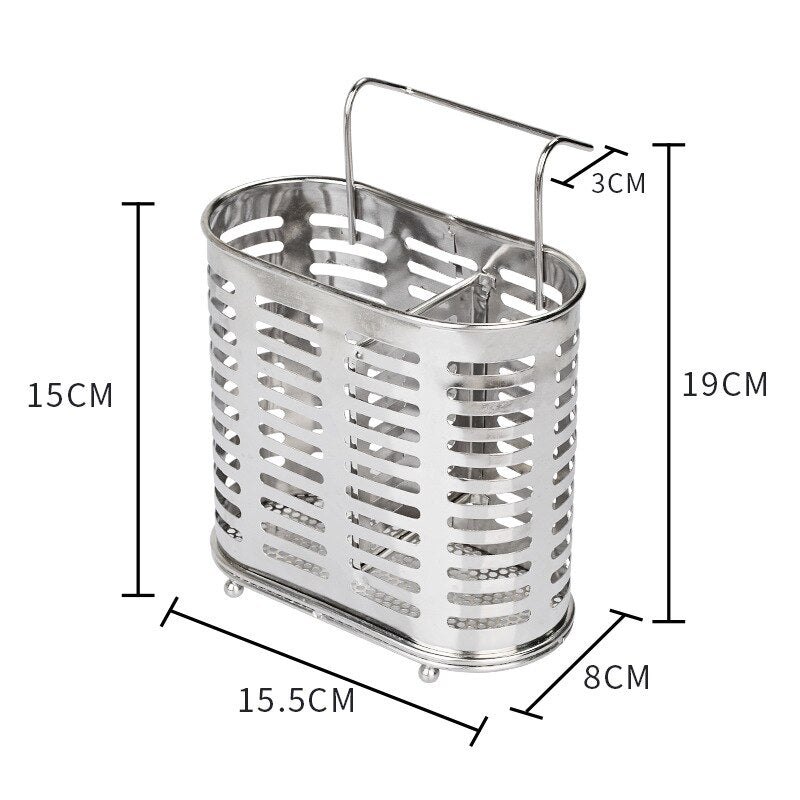 Multifunction Storage Box Rack Kitchen Organizer For Chopsticks Spoon Fork Stainless Steel Storage Rack Cutlery Holder Organizer