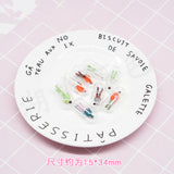 60pcs Transparent Capsule Shell Plastic Pill Container Medince Pill Cases Bottle Splitters Capsule Figurines DIY Accessories