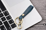 Mini Key Holder Real Cowhide Genuine Leather Keychain Pocket Housekeeper for Car Keys Organizer Clip Ring Handmade Accessories