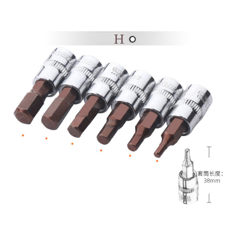 1Pc 1/4 Inch Drive Hex Bit Sockets Set Allen Key Ratchet Drive Adapter Socket Wrench Car Hand Tools H3 H4 H5 H6 H7 H8