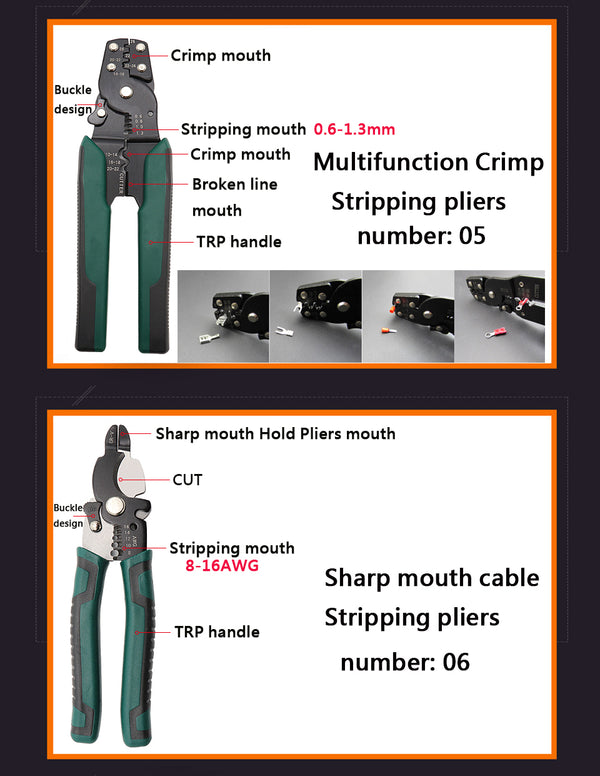 Wire Stripper Decrustation Pliers Multi tool Repair Tool Pliers Cable Wire Stripping Pliers Crimping Tool Pliers Combination