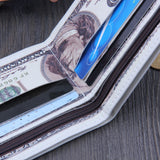 Men Women Bifold Three Options PU Wallet ID Credit Card Storage Holder Purses Fashion Money Clips Dollar Organizer Carteras