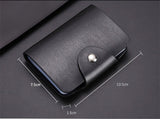 Fashion PU Function 24 Bits Card Case Business Card Holder Men Women Credit Passport Card Bag ID Passport Card Wallet