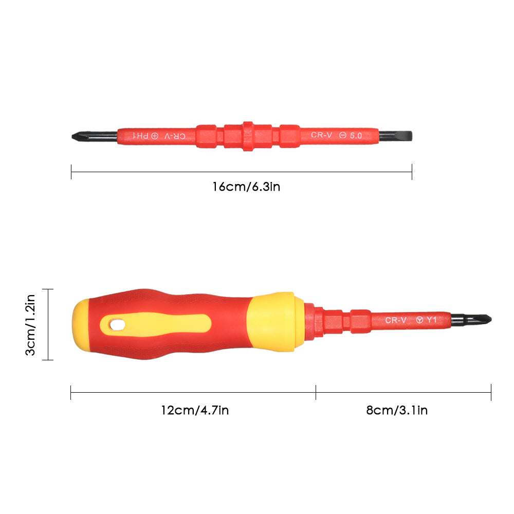 13pcs 1000V hand tools multitool Insulated Screwdrivers Set + Magnetic Slotted Phillips Pozidriv Torx Bits electrician tools