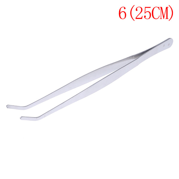 1PC Hot New Stainless Multifuctional Steel Elbow Tweezers Aquarium Clear Clip Tool Medical Repair Tools 12.5/14/16/18/20/25/30cm