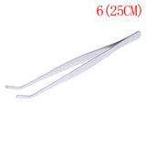 1PC Hot New Stainless Multifuctional Steel Elbow Tweezers Aquarium Clear Clip Tool Medical Repair Tools 12.5/14/16/18/20/25/30cm