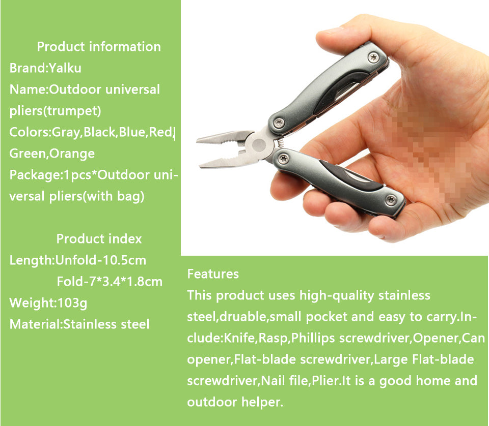 Plier Stainless Steel Multi tool Functional Plier Hand Tools Plier Screwdriver Tool Kit Combination Outdoor Multitool