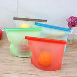 4pcs Reusable Silicone Vacuum Food Fresh Bags Wraps Fridge Food Storage Containers Refrigerator Bag Kitchen Colored Bag