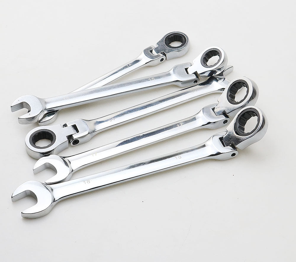 Ratchet Combination Metric Wrench Set Fine Tooth Gear Ring Torque And Socket Wrench Set Nut Tools For Repair A Set Of Wrench