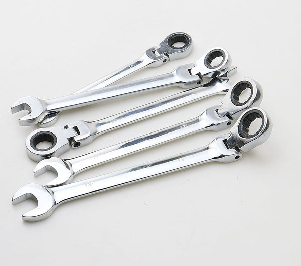 Ratchet Combination Metric Wrench Set Fine Tooth Gear Ring Torque And Socket Wrench Set Nut Tools For Repair A Set Of Wrench