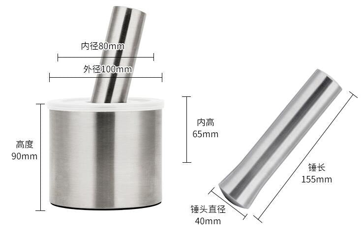 Large Size Stainless Steel Garlic Mills Pepper Masher Grinder Mortar Garlic Press 10X9cm