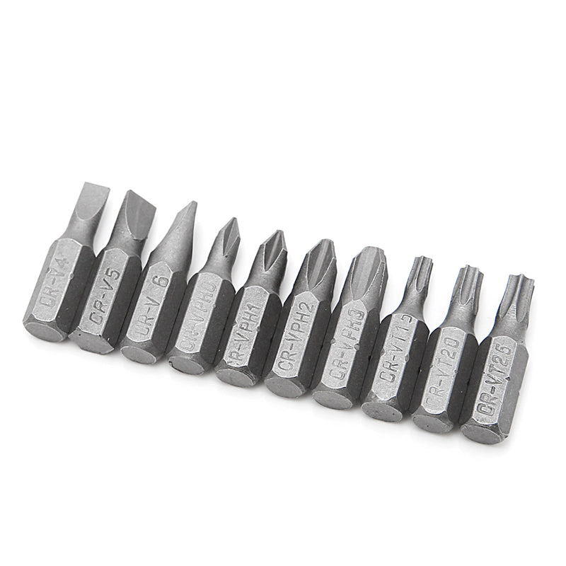 10 in 1 Socket Screwdriver L-shaped Angle Head Twin Wrench Driver Torx Flat Bit Screwdriver Set Parafusadeira 'lrz