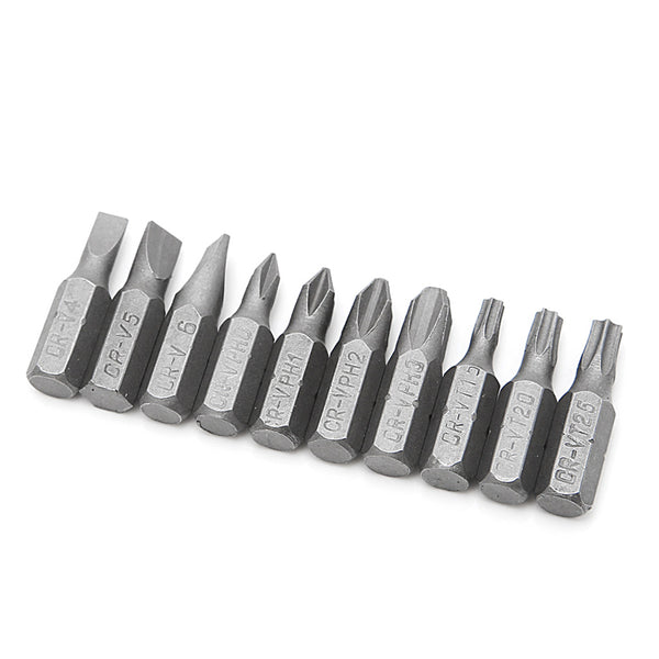 10 in 1 Socket Screwdriver L-shaped Angle Head Twin Wrench Driver Torx Flat Bit Screwdriver Set Parafusadeira 'lrz