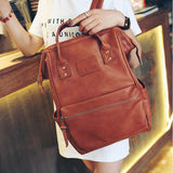 Fashion Women's Leather Backpack Anti Theft Laptop Backpack  Schoolbags For Teenager Girls Mochila Rucksack Women sac a dos