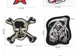 16 Pcs Mixed Iron On and Sew-On Patches For Clothing Embroidery Patch Skull Fabric Badge Stickers For Clothes Jeans Decoration