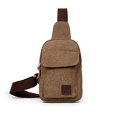Men's Small Chest Sling Bags Travel Hiking Cross Body Messenger Shoulder Backpack Solid Men Canvas Bag Travel Bag Chestbags