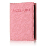 Luxury Elegant Women Passport Cover Pink World Universal Travel Passport ticket holder Cover on the Passport Case passport pouch