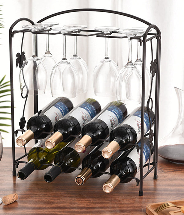 Creative retro wine rack goblet holder Multifunctional Kitchen Bar wine glass Display Storage Shelf Home decoration mx3091550