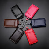 Genuine Leather Wallet Keychain Holder Pouch Purse Key Organizer Cover Bag Fashion Men Key Holder Car Key Case housekeeper