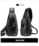 Men's Crossbody Bags Men's USB Chest Bag Designer Messenger bag Leather Shoulder Bags Diagonal Package NEW Backpack Travel