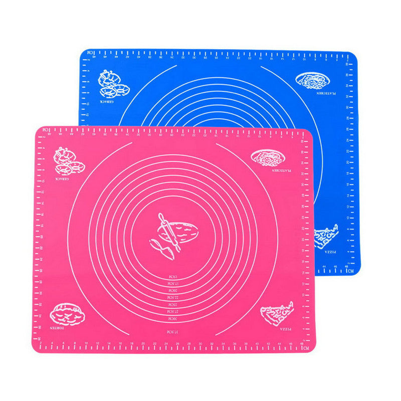 High Quality 1pc Silicone Roll Cut Mat Rolling Cutting Pad Fondant Cake Dough Decorating Tool