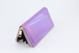 New Fashion Laser Zipper Long Wallet Women Leather Money Pouch Coin Phone Card Passport Holder Clutch Wallets Female Purses
