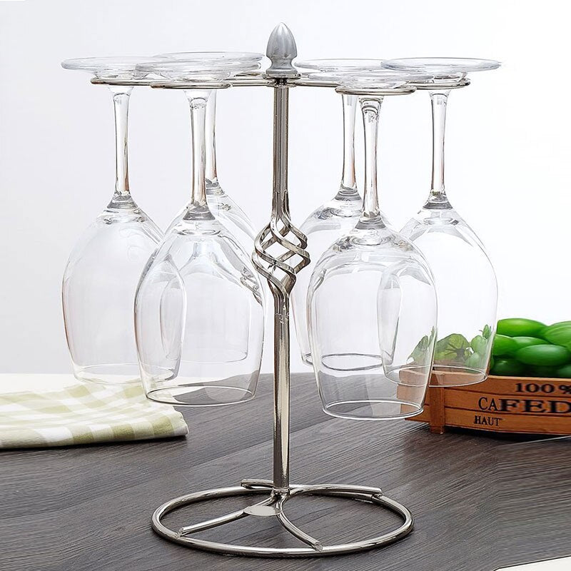 Creative Metal Wine Rack Hanging Wine Glass Holder Bar Stand Bracket Display Stand Bracket Decor Main image