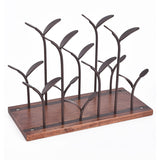 Metal Wine Rack Modern Crafts Artwork Gift Wine Holder Figurine Creative Wine Bottle Stand Home Decoration Accessory