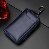 Genuine Leather Wallet Keychain Holder Pouch Purse Key Organizer Cover Bag Fashion Men Key Holder Car Key Case housekeeper