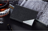 Business ID Credit Card Holder For Women Men Fashion Brand Metal Aluminum Card Wallet Case PU Leather Tarjetero Porte Carte