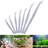 1PC Hot New Stainless Multifuctional Steel Elbow Tweezers Aquarium Clear Clip Tool Medical Repair Tools 12.5/14/16/18/20/25/30cm