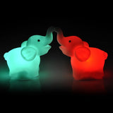 2Pcs/lot  Elephant Color Changing LED Night Light Lamp Wedding Party Decor