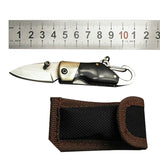Hiking camping mini folding knife outdoor survival portable stainless steel knife key chain pocket knife nylon bag