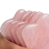 Natural Rose Quartz Guasha Body Massager Facial Back Scraper China Traditional SPA Therapy Health Care Jade Stone Scraping Tool