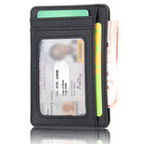 Slim Rfid Blocking Leather Wallet Credit Id Card Holder Purse Money Clip Card Case Passport Cover Business Card Holder Tarjetero