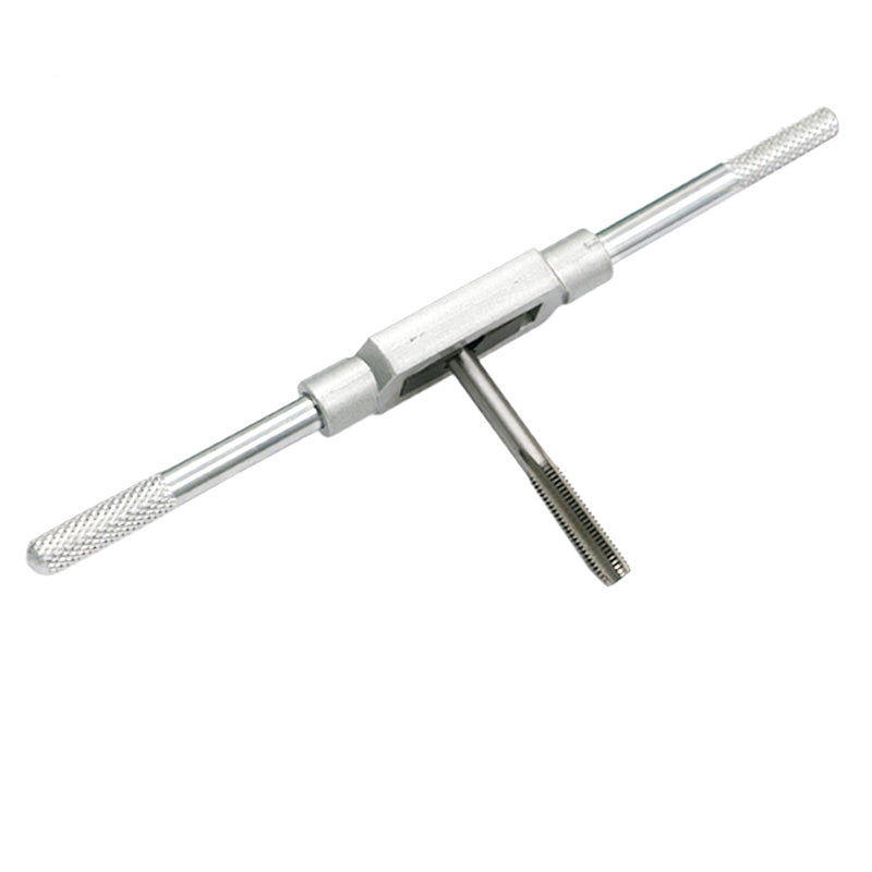 6pcs 3F Hand Screw Thread Metric Plug Tap Set M3 M4 M5 M6 M8 with Adjustable Tap Wrench 1/16-1/4"