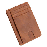 Slim Rfid Blocking Leather Wallet Credit Id Card Holder Purse Money Clip Card Case Passport Cover Business Card Holder Tarjetero