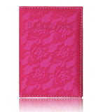 Luxury Elegant Women Passport Cover Pink World Universal Travel Passport ticket holder Cover on the Passport Case passport pouch