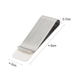 5 PCS High Quality Stainless Steel Metal Money Clip Fashion Simple Silver Dollar Cash Clamp Holder Wallet for Men Women cartera