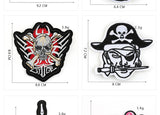 16 Pcs Mixed Iron On and Sew-On Patches For Clothing Embroidery Patch Skull Fabric Badge Stickers For Clothes Jeans Decoration